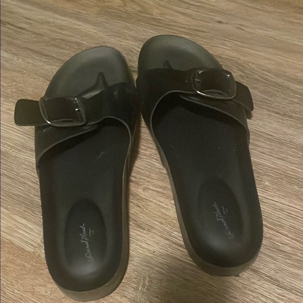 Black Slide Sandals